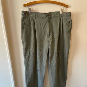 Mens olive green khaki pants, FARAH STRECH